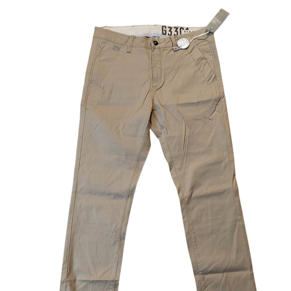 G-Star Raw 3301 Laundry Bronson Loose Tapered Chino Twill Pants Trousers Sz 26 - Picture 3 of 11